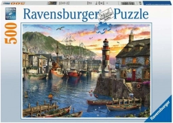 Ravensburger puzzle – kikötői napfelkelte – 500 darabos