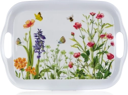Melamin szervírozótálca Meadow 36 × 25,5 cm fogantyúkkal