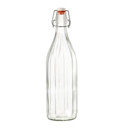 Costolata üvegpalack patentzárral, 1 l