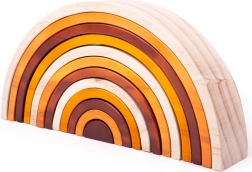 Bigjigs Baby nagy fa építő szivárvány, natúr