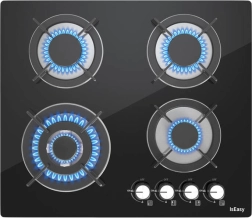 IsEasy gáz főzőlap üvegfelülettel, 4 égőfej