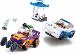 Rendőrségi üldözés építőkészlet felhúzható autóval