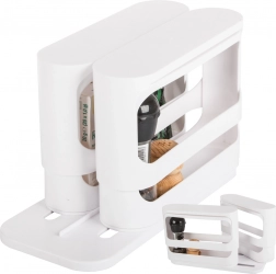Fehér műanyag konyhai fűszertartó szervező