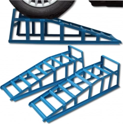 Acél autófelhajtók 24 cm, csúszásgátlós, 2 db-os készlet, 3000 kg teherbírás