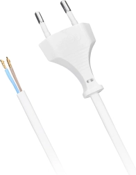 Solight flexo kábel lapos dugvillával, 3 m, fehér