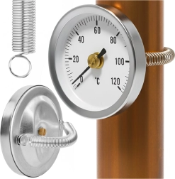 Ruhhy bimetálos rászorítós csőhőmérő 0–120 °C