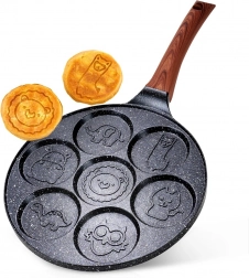 Gránit serpenyő tojásokhoz 7 nyílással BLACK & WOOD 26 cm