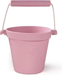 Világos rózsaszín szilikon strandvödör BIGJIGS TOYS