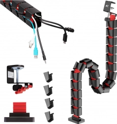 Fekete-piros kábel rendező 1345mm Nano RS