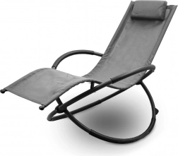 Textilén kerti hintaszék acél vázzal, 180 kg teherbírással