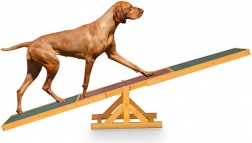 Fából készült egyensúlyozó libikóka kutyáknak, 180 cm, csúszásgátló felülettel
