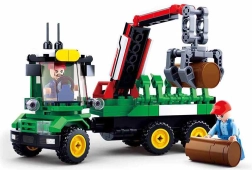 Sluban Farm Traktor fatörzs utánfutóval