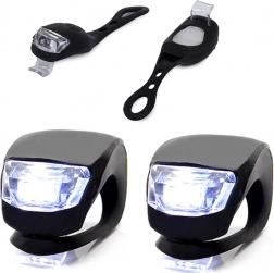 Szilikon kerékpárlámpa-készlet, 2 db, vízálló