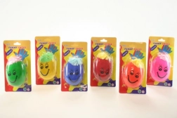 Antistressz labda arccal és hajacskákkal 8 × 5 cm