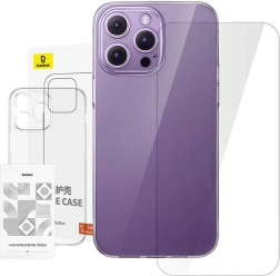 Átlátszó tok és edzett üveg iPhone 14 Pro Max készülékhez