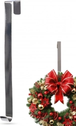 Fém, ezüst koszorúakasztó 30 cm