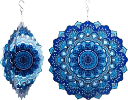 Függesztett 3D mandala – szélforgó 12" kertbe és beltérbe