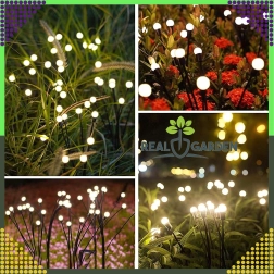 Napelemes kerti leszúrható lámpák, gömb, 6 LED, alkonykapcsoló, 2 db