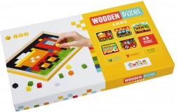 CUBIKA 14903 Pixel IV autó – fa mozaik 400 kockával és 7 sablonnal