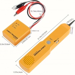 RJ11 hangszondás kábelkereső és kábelteszter tokban