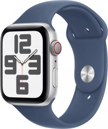 Apple Watch SE GPS + Cellular 40 mm ezüst alumínium sport szíjjal Denim M/L