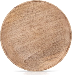 Mangófából készült szervírozó tányér, 20 cm