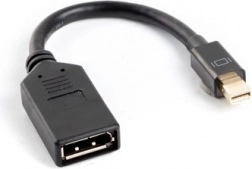 Adapter Mini DisplayPort-ról DisplayPortra, 10 cm fekete kábel
