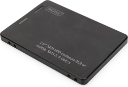 adapter 2,5" SATA-hoz – M.2 és mSATA SSD-hez, SATA III 6 Gbit/s, alumínium ház DIGITUS