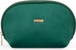 Utazó, kerek kozmetikai táska Plus Velvet – zöld