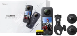 Insta360 X3 Motorcycle Edition akció 360° kamera motoros készlettel 128GB