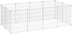 Moduláris karám kistestű háziállatoknak fehér
