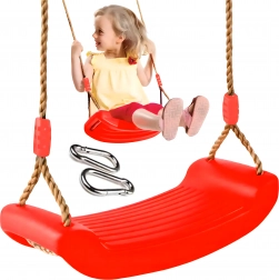 Kerti gyerek hinta műanyag ülőkével és karabinerekkel