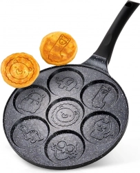 Gránit serpenyő tükörtojásra BLACK LINE, 26 cm, 7 nyílással