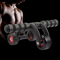 Hasizomerősítő kerék térdvédővel, 4 kerékkel