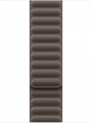 Mágneses bordázott FineWoven szíj, szürke‑barna, 42 mm-hez, M/L méret