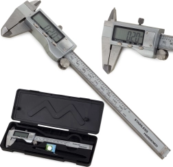 Rozsdamentes acél digitális tolómérő 150 mm, LCD kijelzővel