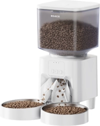 Automatikus állateledel adagoló 4,5l WiFi két tállal