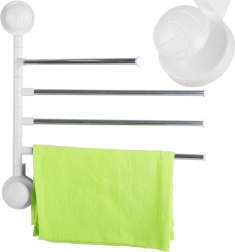 Forgatható falra szerelhető törölközőtartó 4 karral