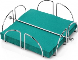 Acél szalvétatartó leszorító rúddal 18 × 18 cm