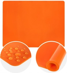 SILLINIE szilikon gyúró- és sütőlap 60 × 50 cm, narancssárga