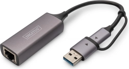 Digitus USB-C és USB-A adapter RJ45 2,5 Gigabit Ethernethez