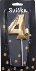 Arany party gyertya szám 4