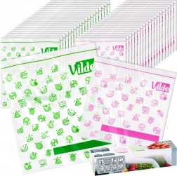 Zárható élelmiszer-tasakok 20,5 × 21 cm és 24 × 29 cm, 40 db