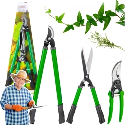3 részes kerti ágvágó és sövénynyíró készlet tokokkal