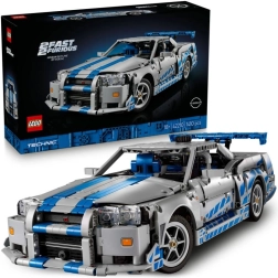 Technic Nissan Skyline GT‑R (R34) a Halálos iramban filmből – driftelő modell felnőtteknek