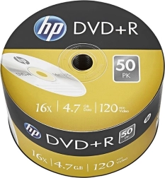 HP DVD+R 16× 4,7 GB, 50 db csomag