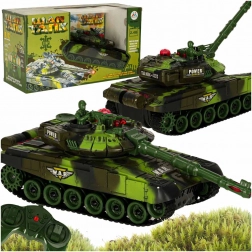 RC katonai tank távirányítóval 2,4 GHz erdei álcázással