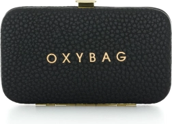 Utazó bőr manikűrkészlet fekete