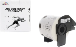 Öntapadó TB Print címkék BROTHER-hoz, 62 × 29 mm, fekete nyomat fehéren, 800 db