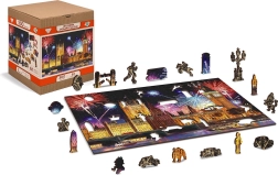 Fából készült puzzle London éjjel tűzijátékkal